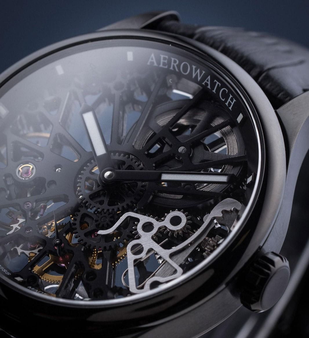 Оригинальные часы Aerowatch Aerowatch 1942 50981 NO17 механические калибр механизма  общий вид